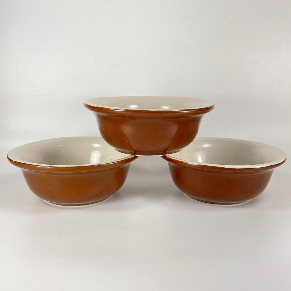 Vtg Hall China USA Ceramic Restaurant Ware Dessert Bowl 391 Lot of 3